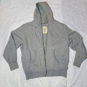 Guaranteed Classic Shearling Lined Streetwear Vintage  Zip up Hoodie LaRGE